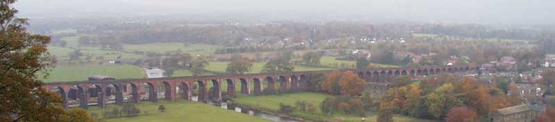 a bridge over fields