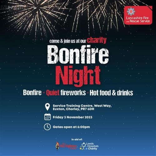 Join us for our Charity Bonfire Night with Quiet Fireworks Display! 