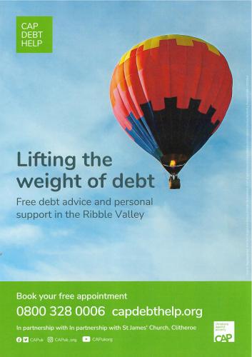 Debt help for the Ribble Valley area provided by Christians Against Poverty in Ribble Valley